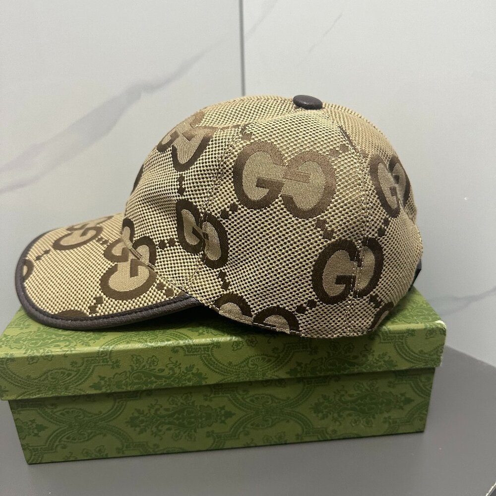 Gucci Beige GG Monogram Hat